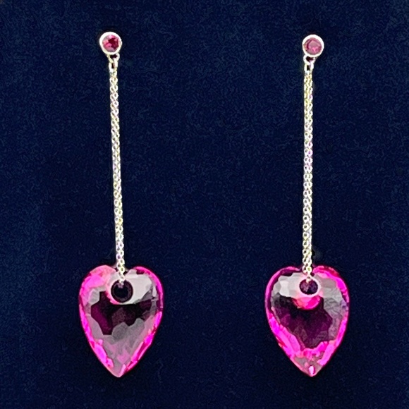 Swarovski Nectar Fushia Pierced Earrings 1076320 - Picture 4 of 5